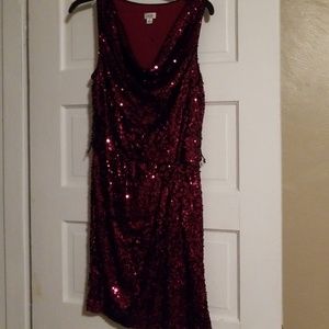 Burgandy sequin dress!!